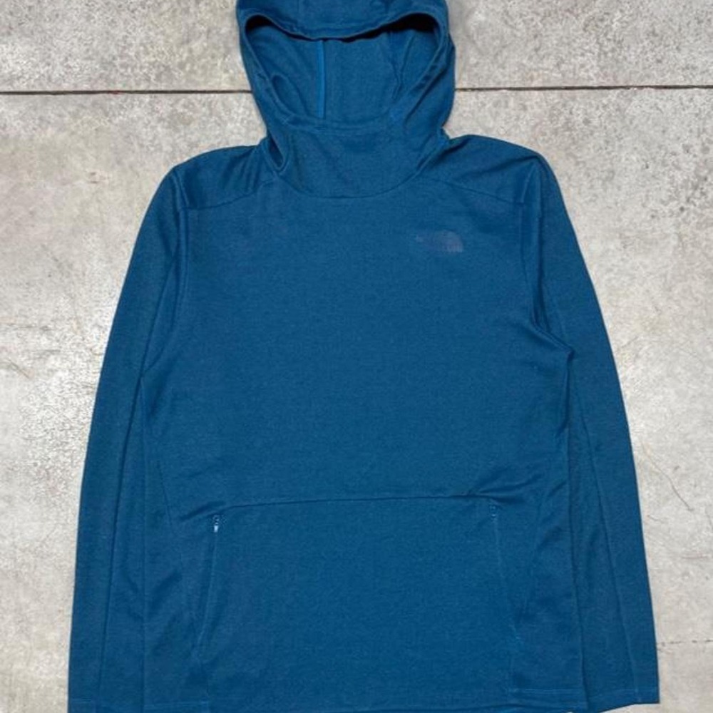 The North Face Men's Blue Thermal Hoodie Sweatshirt Sz Medium